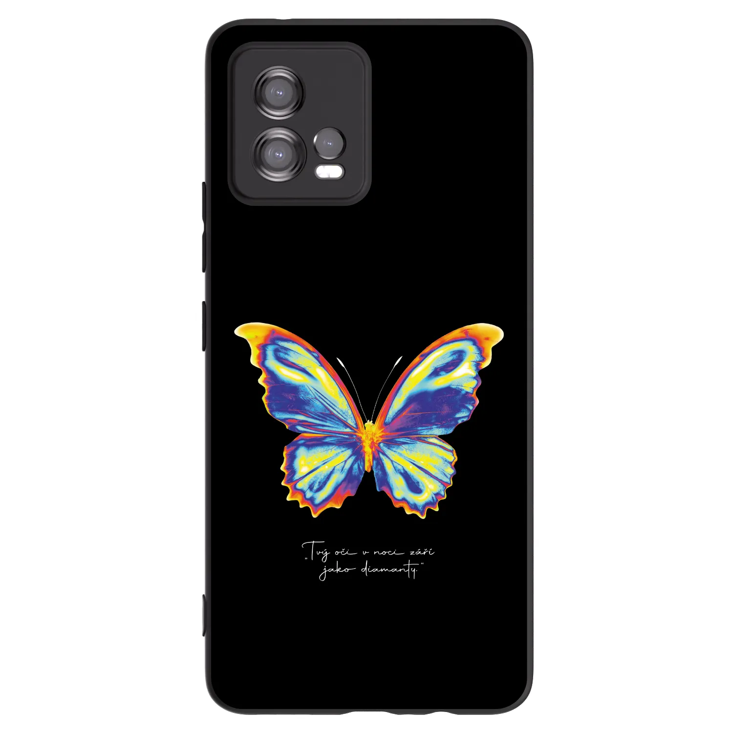 Picasee silikónový čierny obal pre Motorola Moto G72 - Diamanty Black