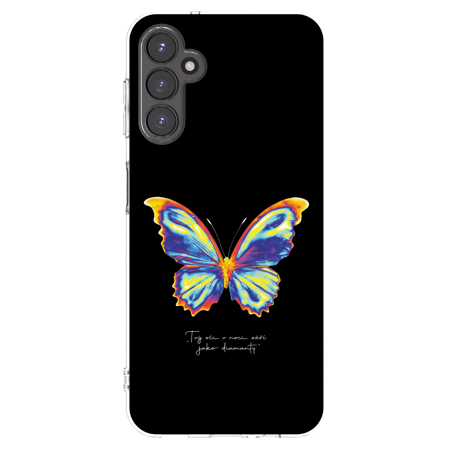 Picasee silikónový prehľadný obal pre Samsung Galaxy A14 5G A146P - Diamanty Black