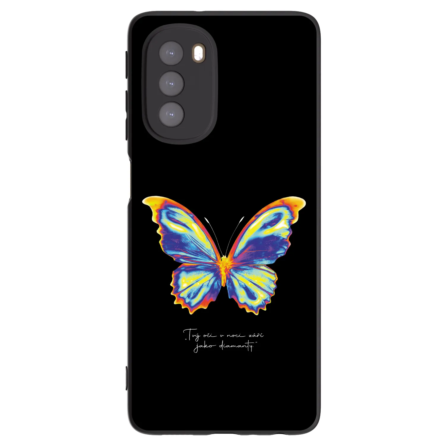 Picasee silikónový čierny obal pre Motorola Moto G51 - Diamanty Black