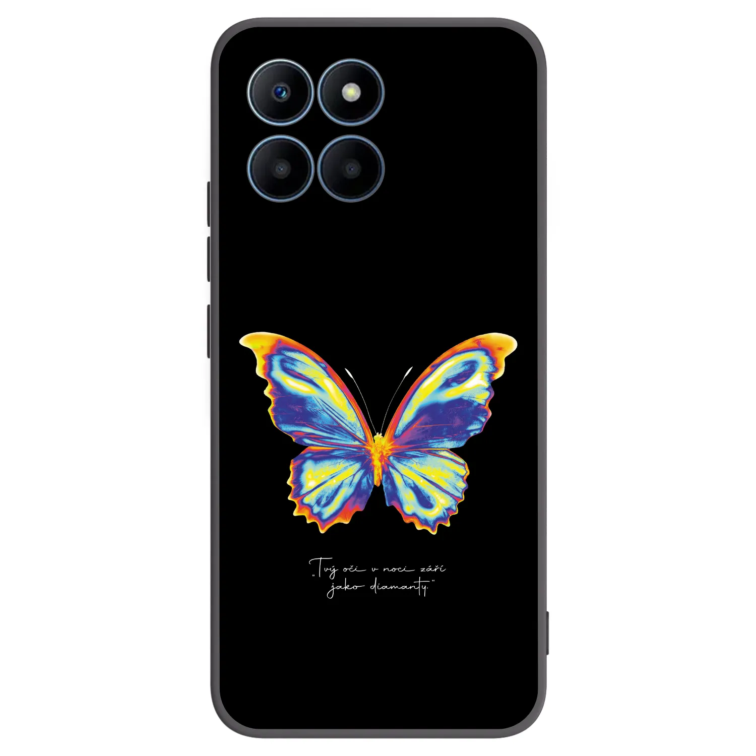 Picasee silikónový čierny obal pre Honor 70 Lite - Diamanty Black