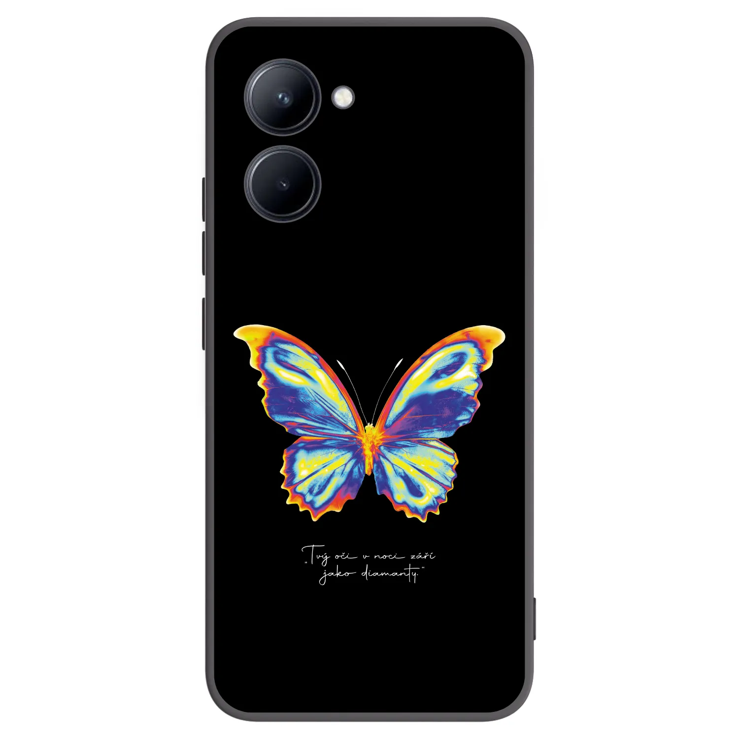 Picasee silikónový čierny obal pre Realme C33 (2023) - Diamanty Black
