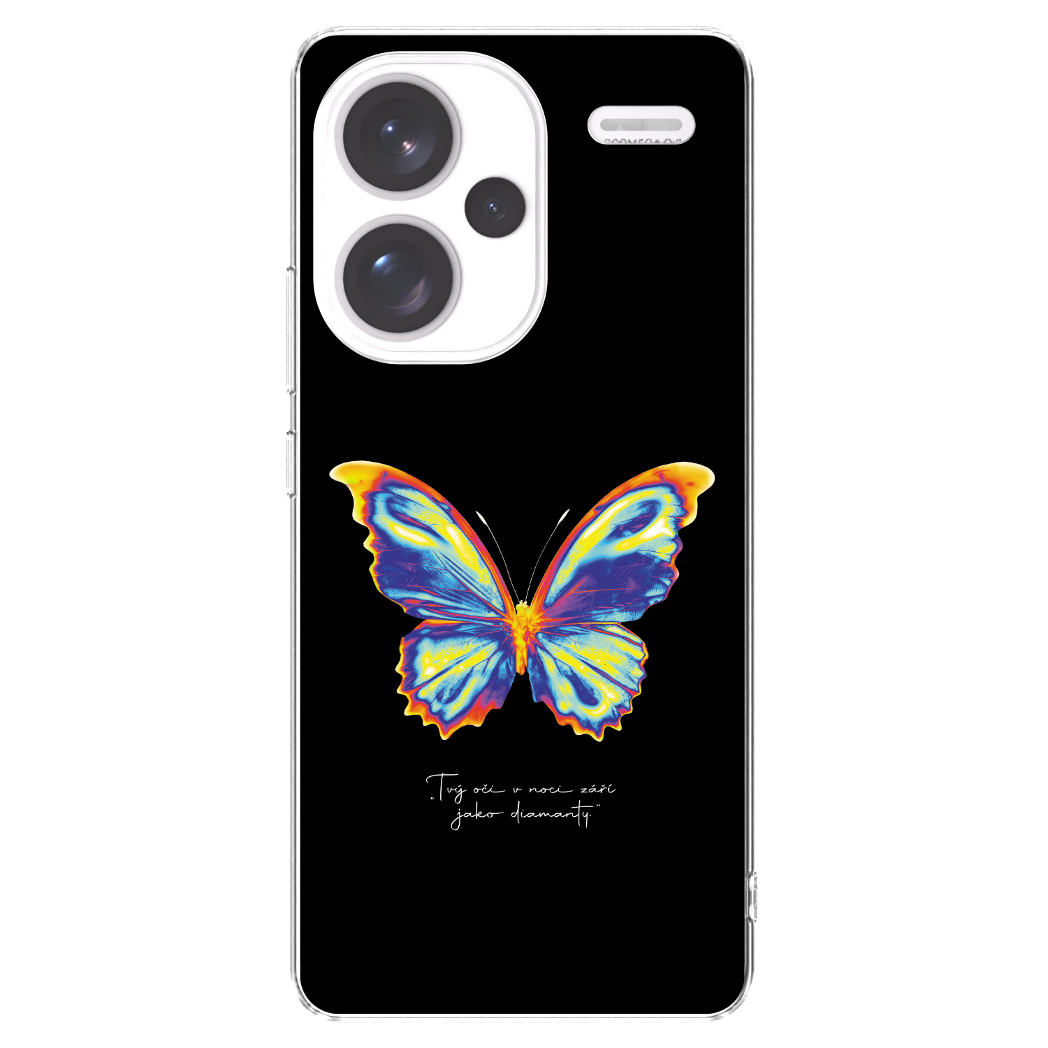 Picasee silikónový prehľadný obal pre Xiaomi Redmi Note 13 Pro+ 5G - Diamanty Black