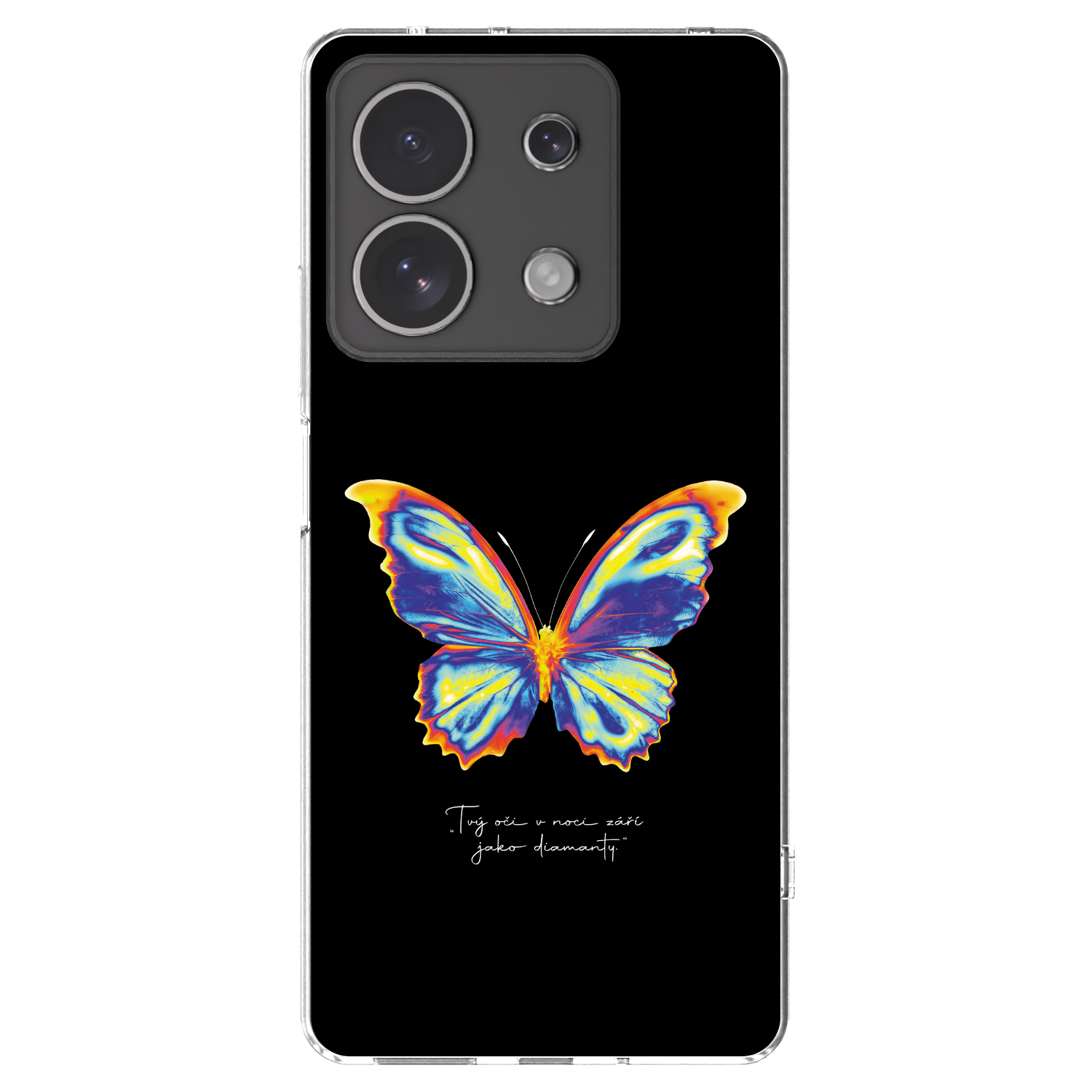 Picasee silikónový prehľadný obal pre Xiaomi Redmi Note 13 4G - Diamanty Black