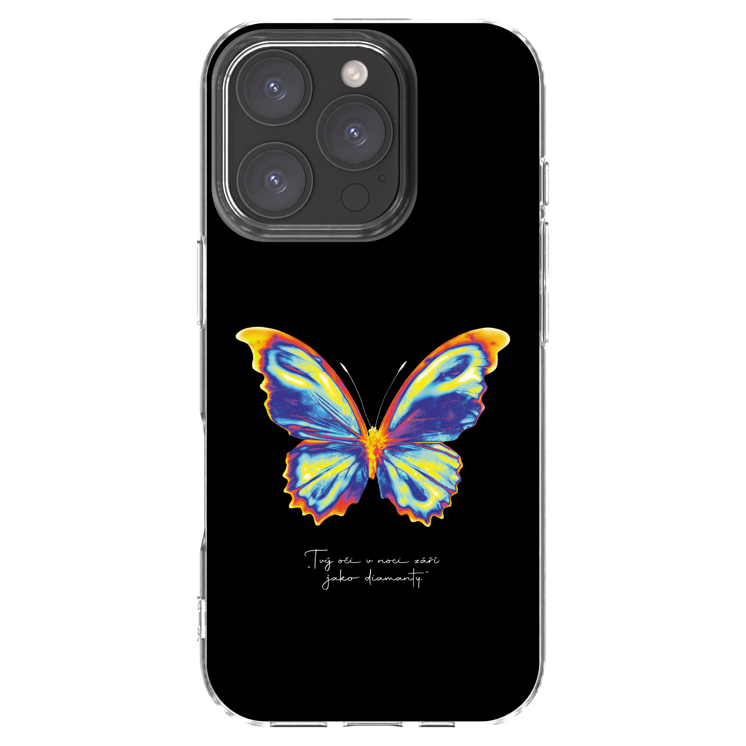 Picasee silikónový prehľadný obal pre Apple iPhone 16 Pro - Diamanty Black