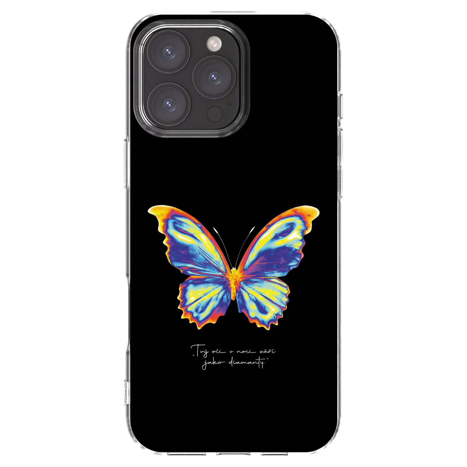 Picasee silikónový prehľadný obal pre Apple iPhone 16 Pro Max - Diamanty Black