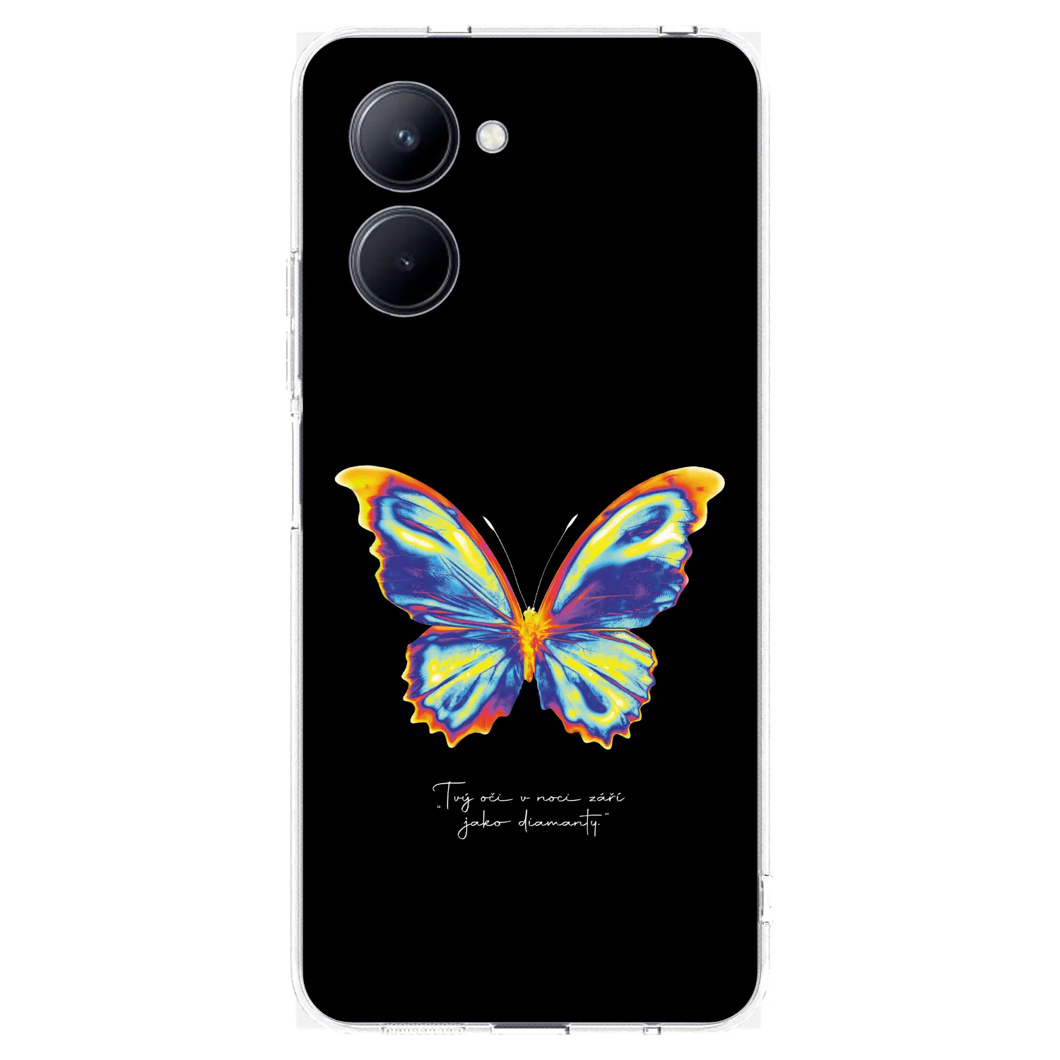 Picasee silikónový prehľadný obal pre Realme C33 (2023) - Diamanty Black