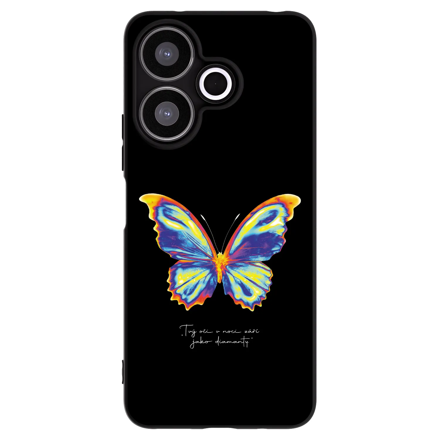 Silikónový čierny obal pre Xiaomi Redmi 13 4G - Diamanty Black
