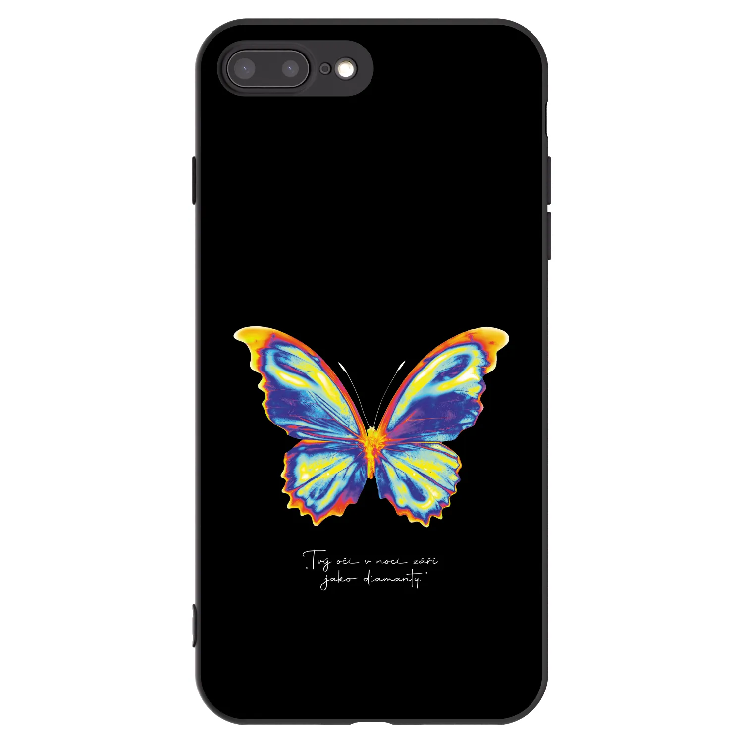 Picasee silikónový čierny obal pre Apple iPhone 8 Plus - Diamanty Black