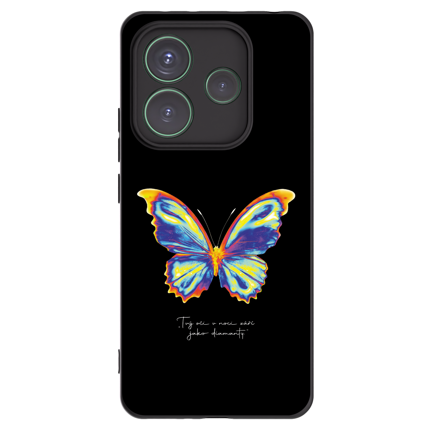 Picasee silikónový čierny obal pre Xiaomi Redmi Note 14 5G - Diamanty Black