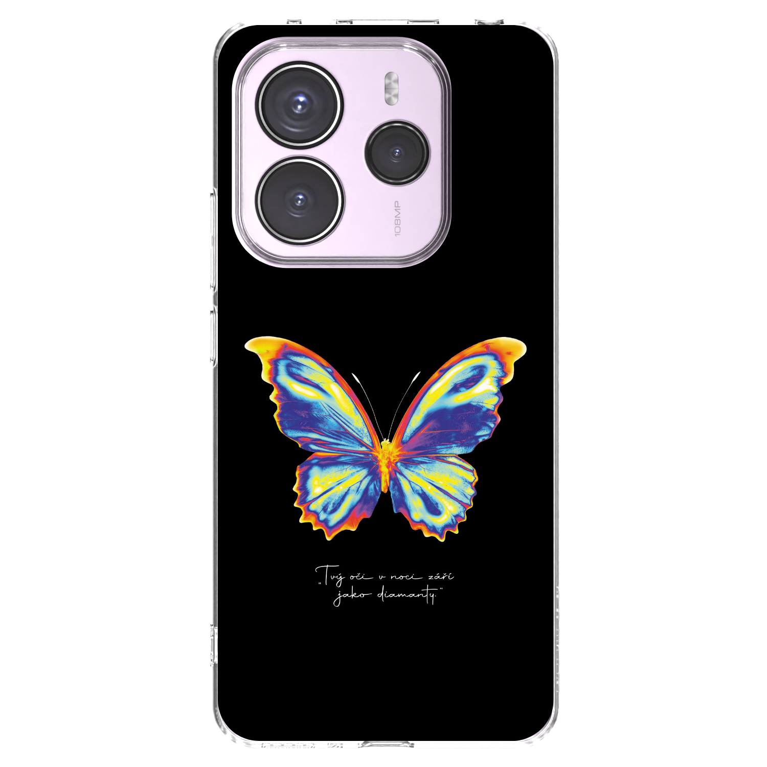 Picasee silikónový prehľadný obal pre Xiaomi Redmi Note 14 5G - Diamanty Black