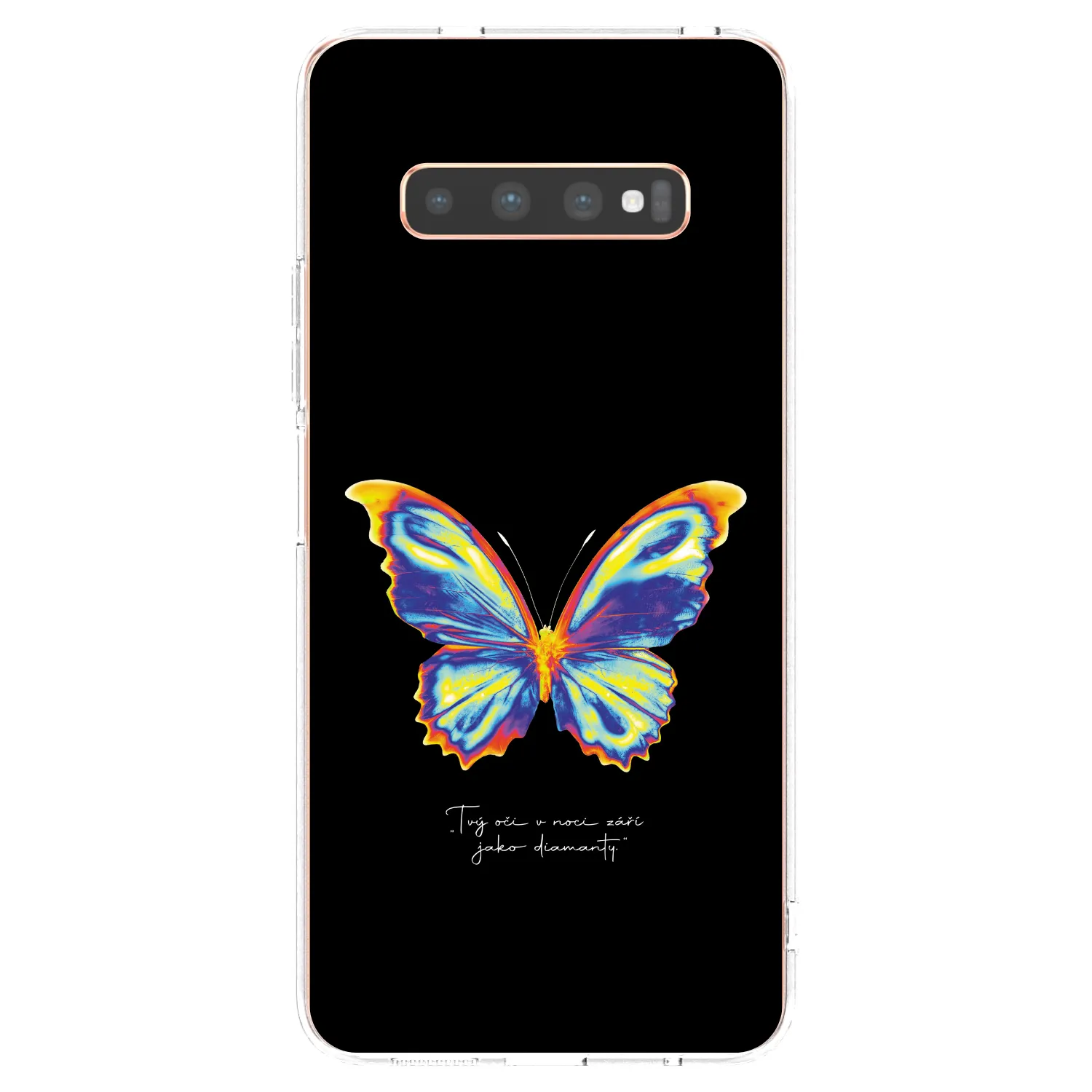Picasee silikónový prehľadný obal pre Samsung Galaxy S10 Plus G975 - Diamanty Black