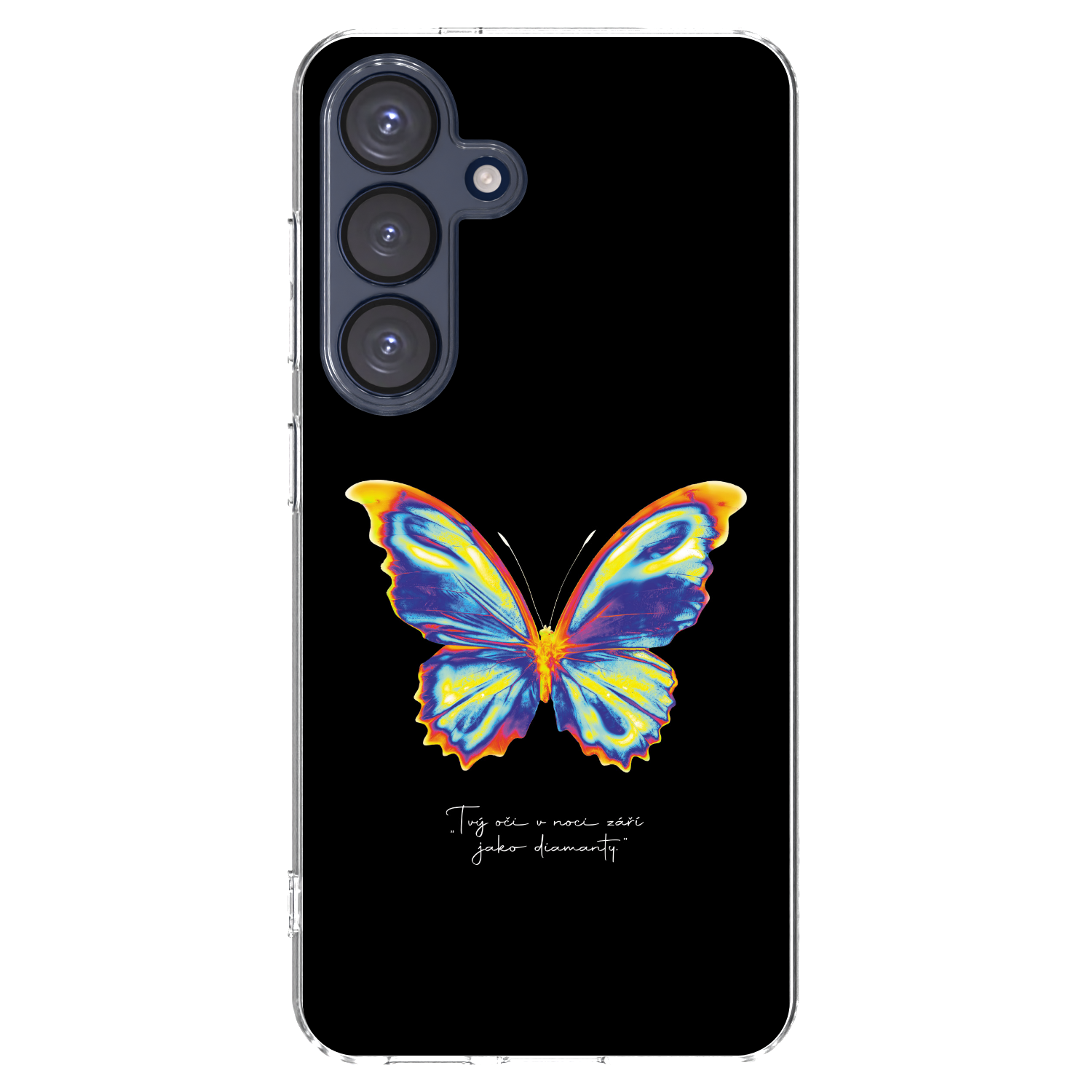 Picasee silikónový prehľadný obal pre Samsung Galaxy S25 5G - Diamanty Black