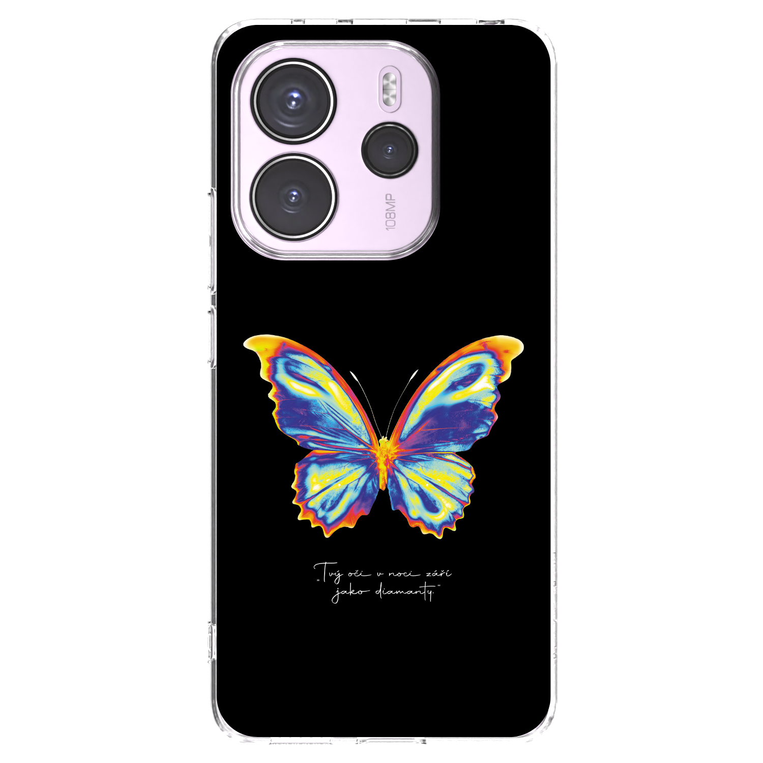 Picasee silikónový prehľadný obal pre Xiaomi Redmi Note 14 4G - Diamanty Black