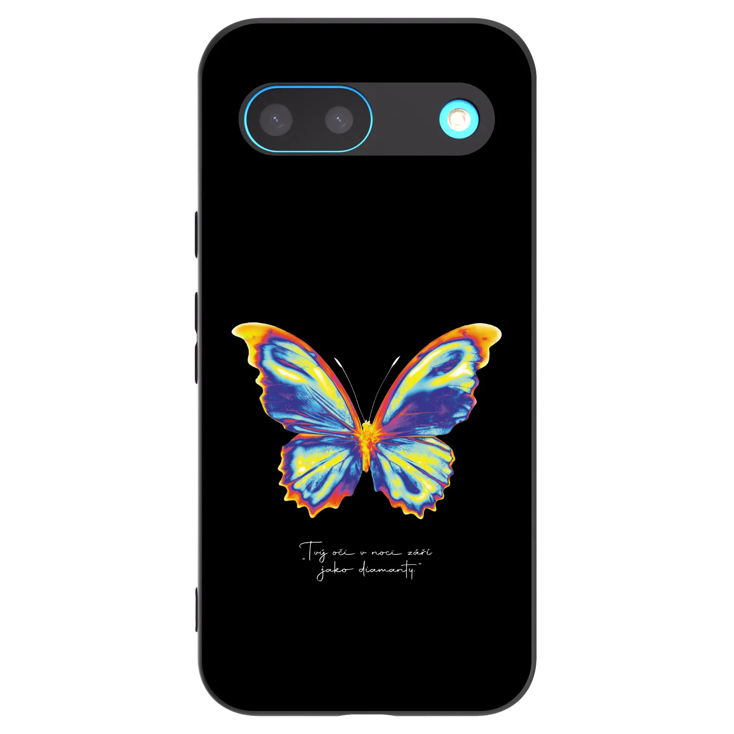 Silikónový čierny obal pre Google Pixel 8 - Diamanty Black