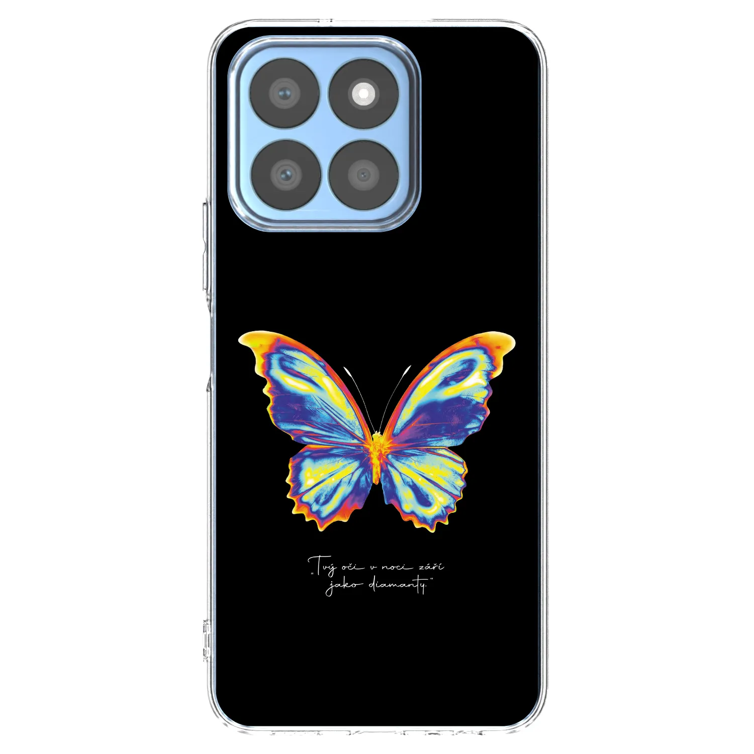 Picasee silikónový prehľadný obal pre Honor X8c - Diamanty Black