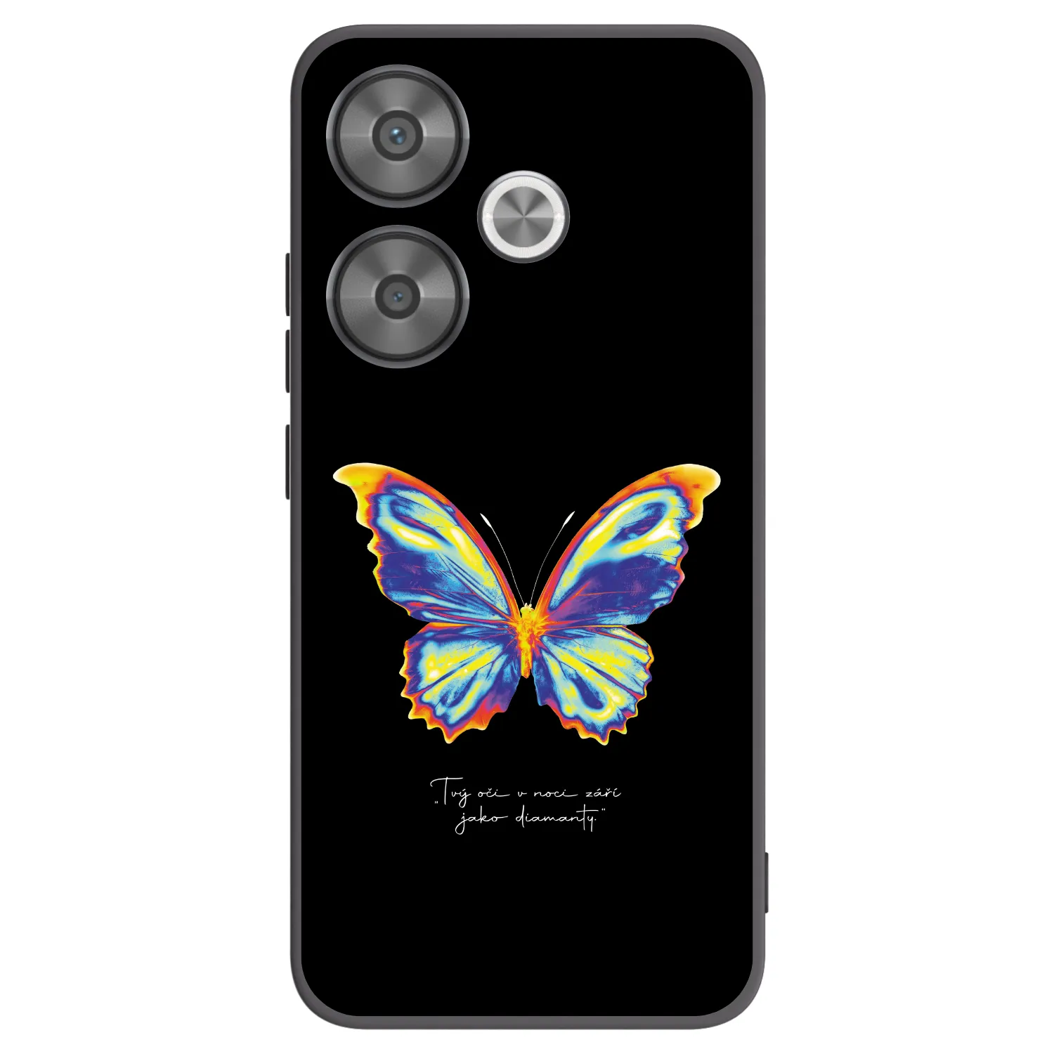 Silikónový čierny obal pre Xiaomi Poco F6 - Diamanty Black