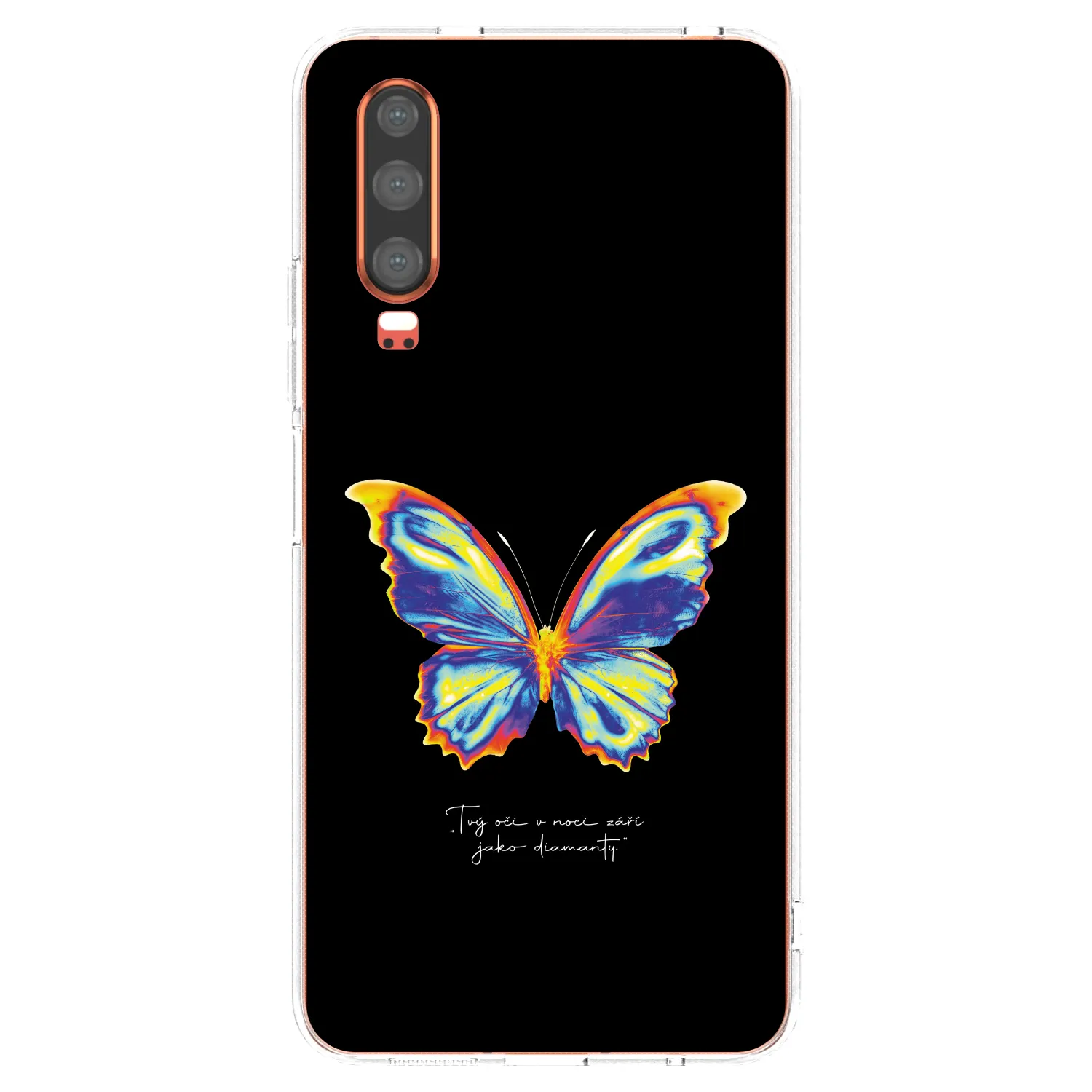 Picasee silikónový prehľadný obal pre Huawei P30 - Diamanty Black