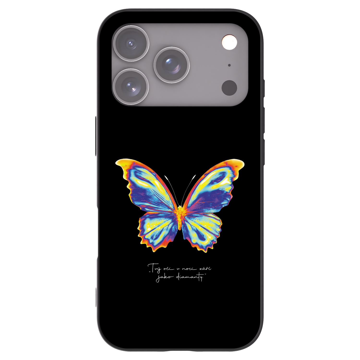 Picasee silikónový čierny obal pre Apple iPhone 17 Pro - Diamanty Black