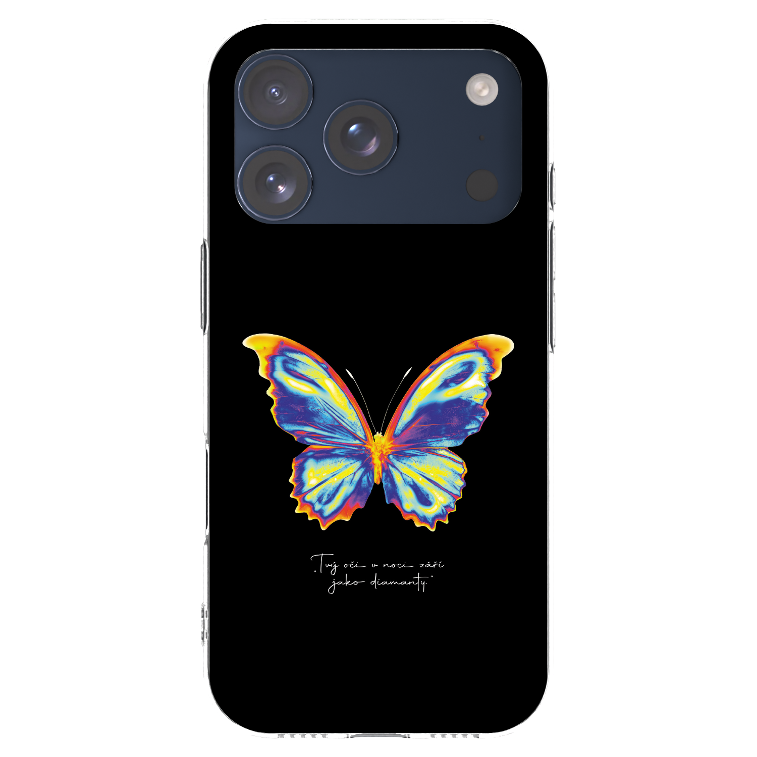 Picasee silikónový prehľadný obal pre Apple iPhone 17 Pro - Diamanty Black