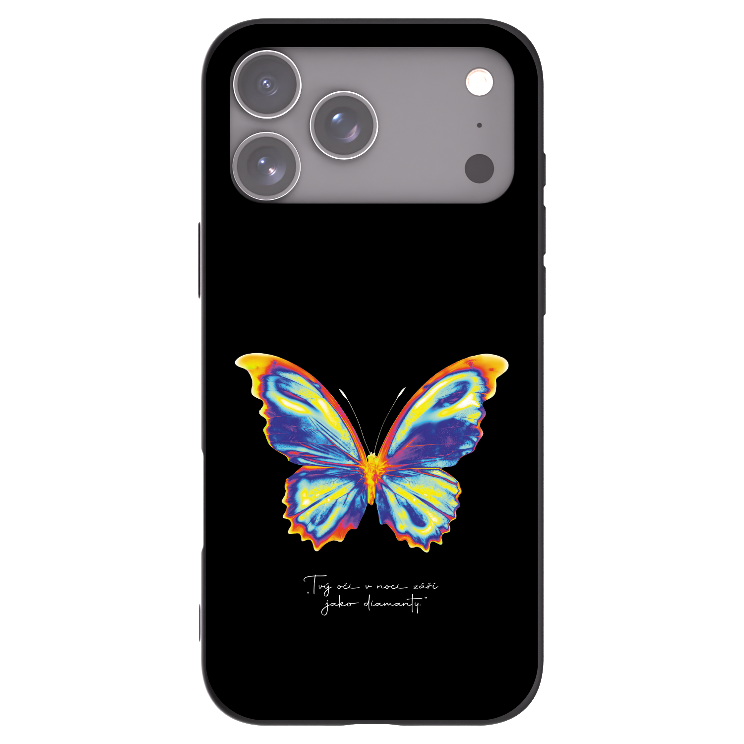 Picasee silikónový čierny obal pre Apple iPhone 17 Pro Max - Diamanty Black