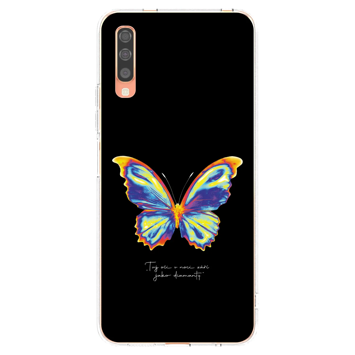 Picasee silikónový prehľadný obal pre Samsung Galaxy A70 A705F - Diamanty Black