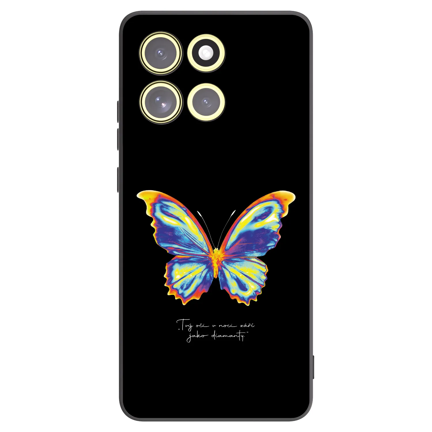 Picasee silikónový čierny obal pre Motorola Moto G86 5G - Diamanty Black