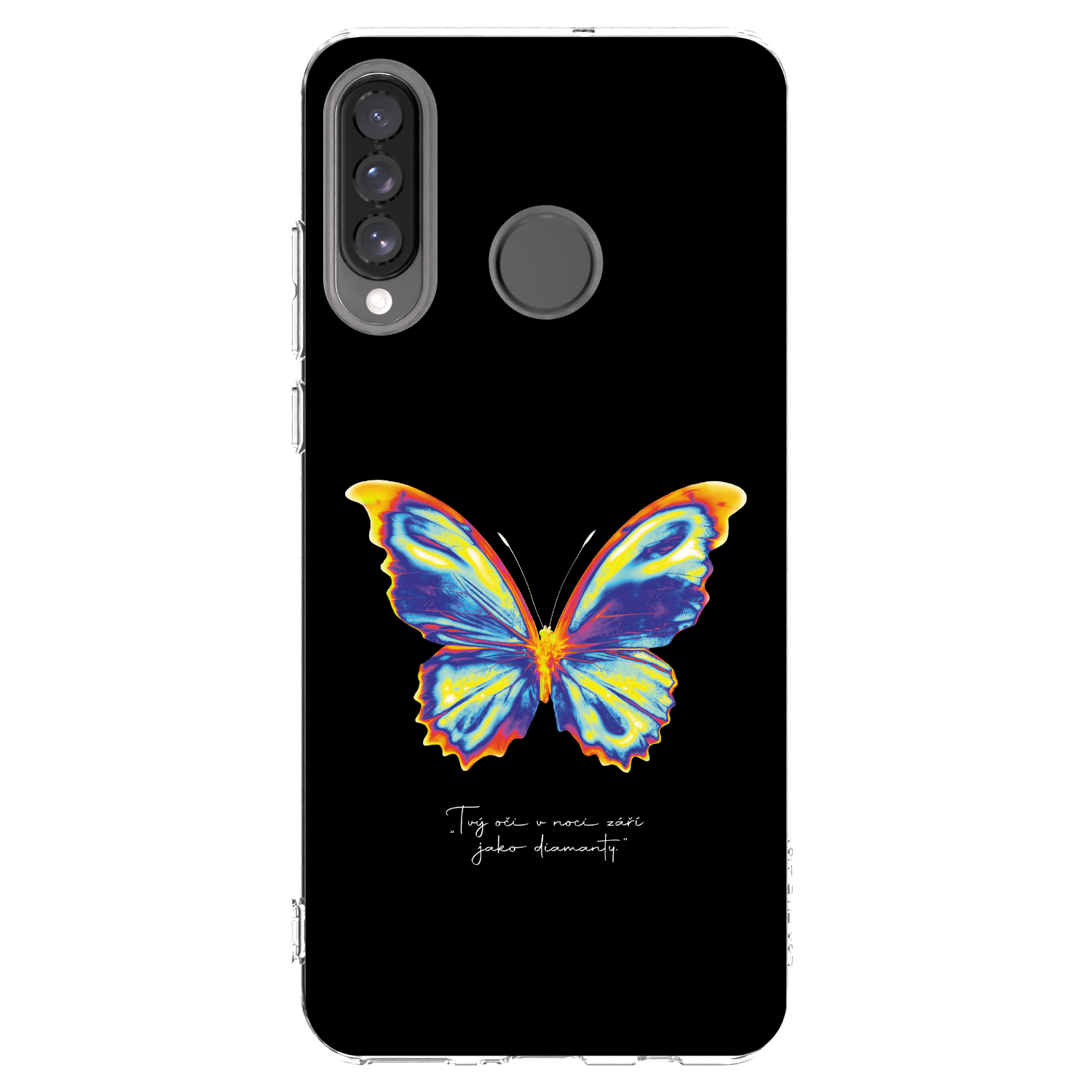 Picasee silikónový prehľadný obal pre Huawei P30 Lite - Diamanty Black