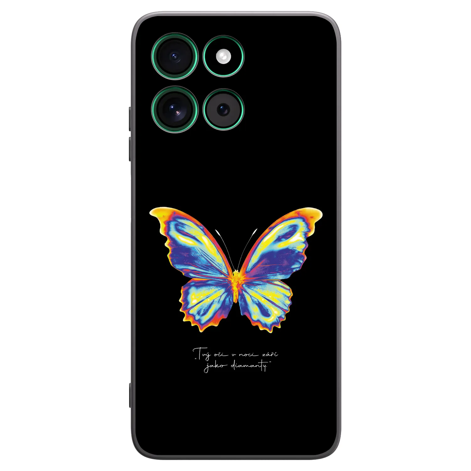 Picasee silikónový čierny obal pre Motorola Moto G57 Power - Diamanty Black