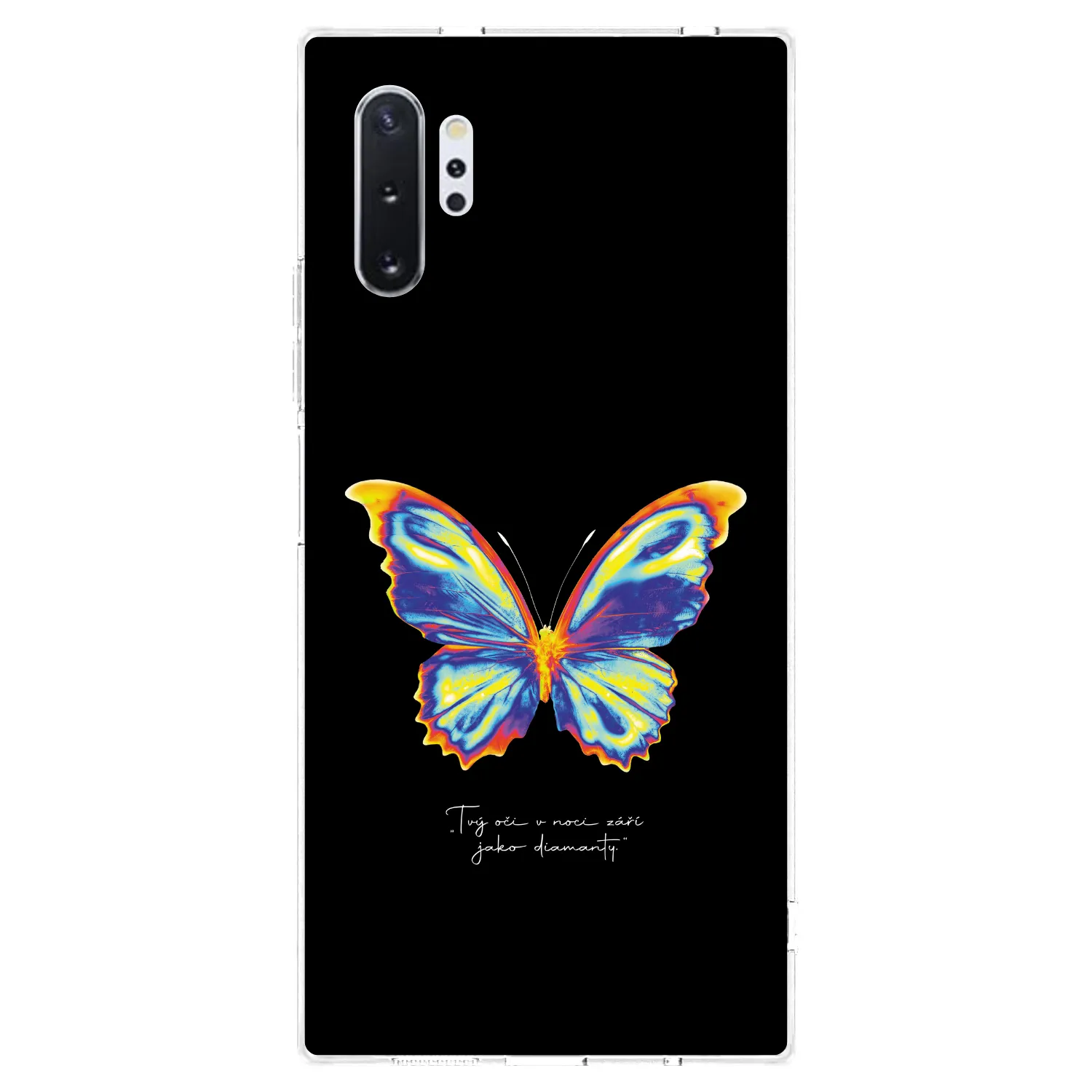 Picasee silikónový prehľadný obal pre Samsung Galaxy Note 10+ N975F - Diamanty Black