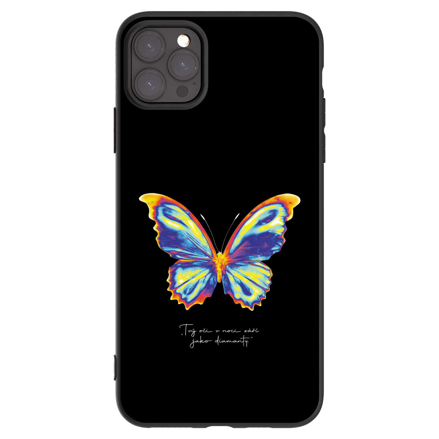 Picasee silikónový čierny obal pre Apple iPhone 11 Pro Max - Diamanty Black