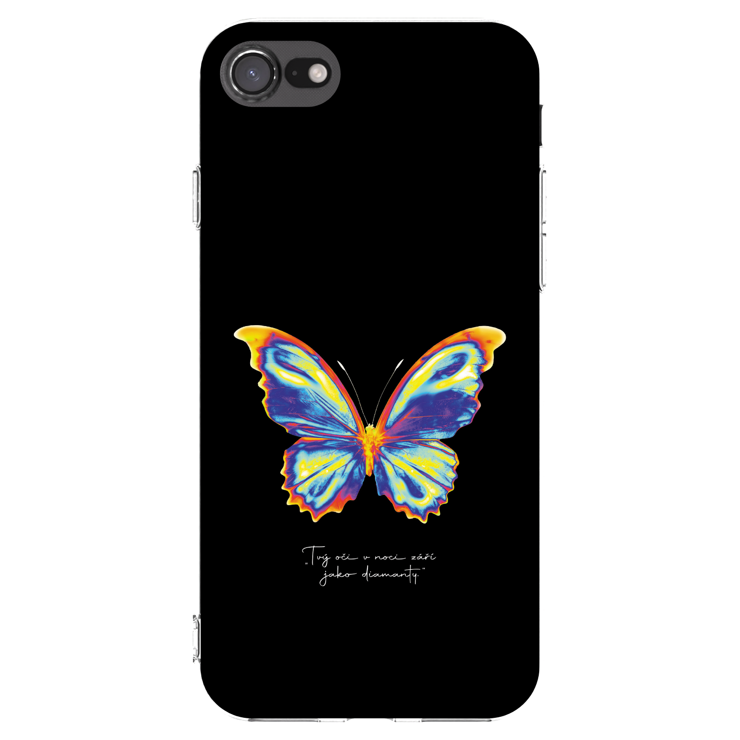 Picasee silikónový prehľadný obal pre Apple iPhone 8 - Diamanty Black