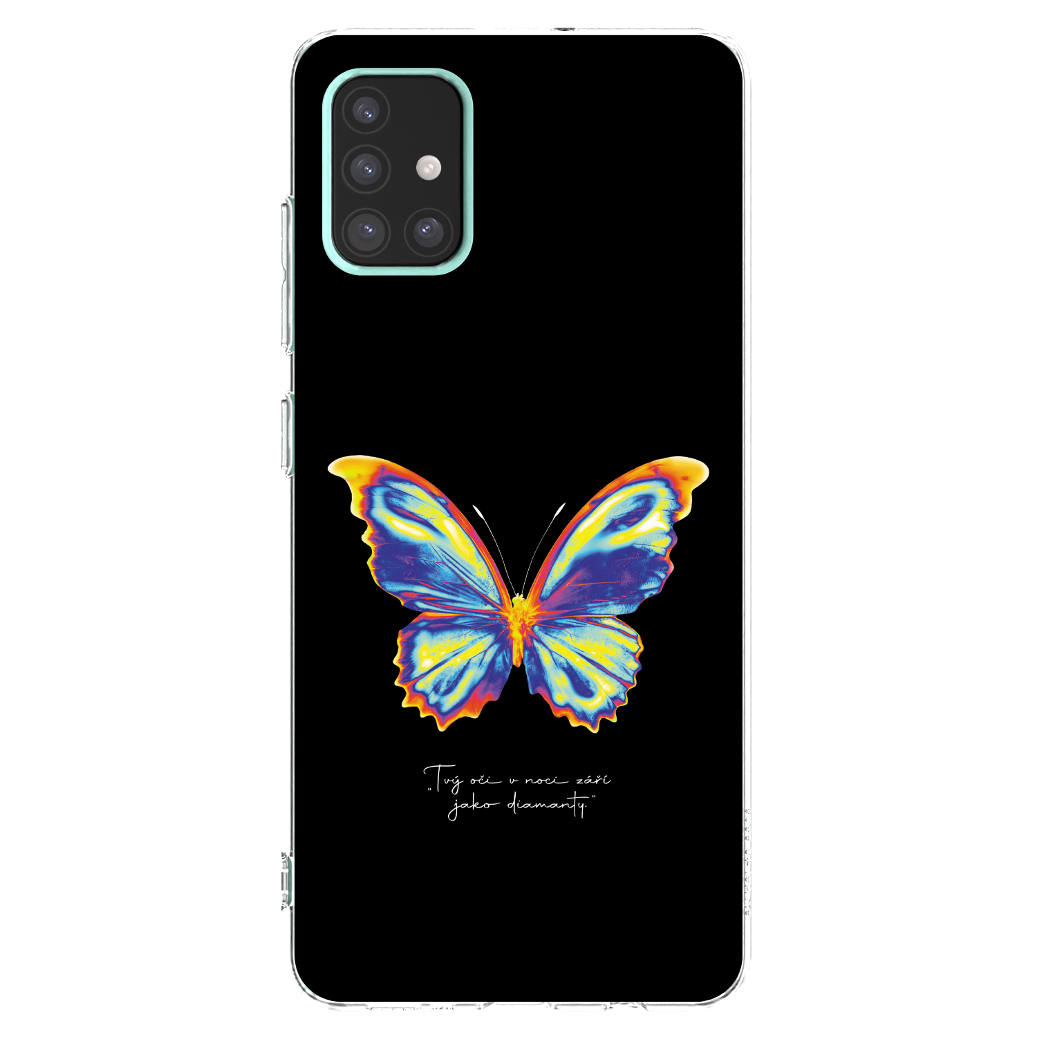 Picasee silikónový prehľadný obal pre Samsung Galaxy A51 A515F - Diamanty Black