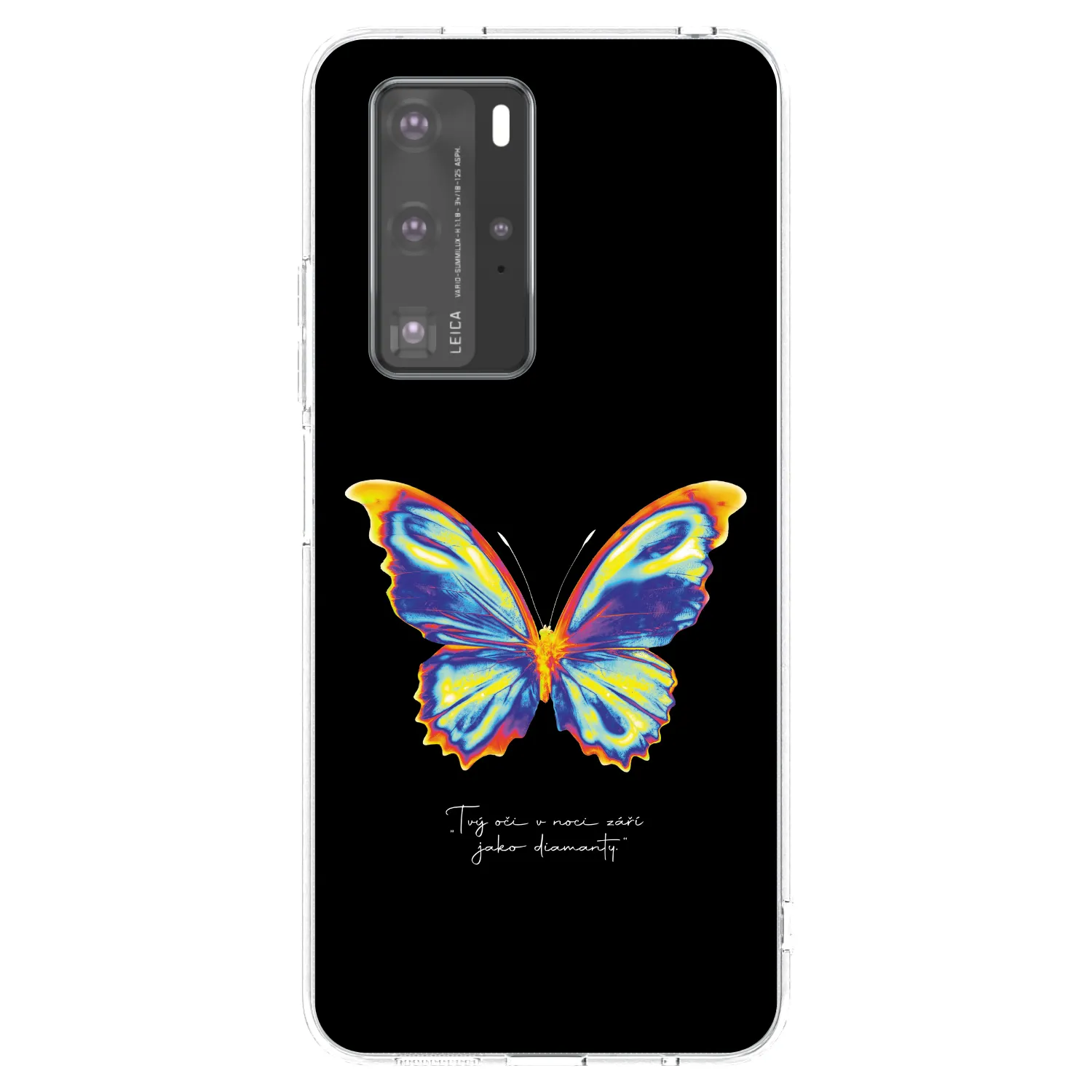 Picasee silikónový prehľadný obal pre Huawei P40 Pro - Diamanty Black