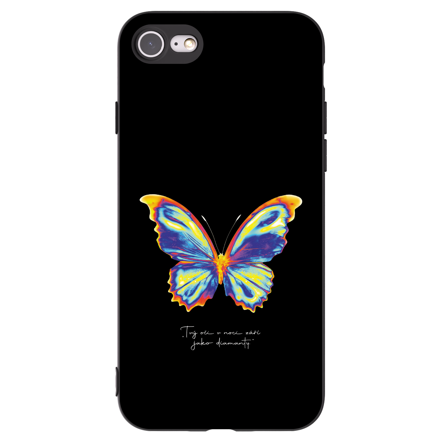 Picasee silikónový čierny obal pre Apple iPhone SE 2020 - Diamanty Black