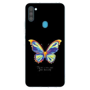 Picasee silikónový prehľadný obal pre Samsung Galaxy M11 - Diamanty Black
