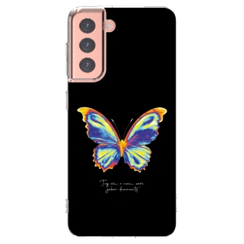 Picasee silikónový prehľadný obal pre Samsung Galaxy S21 5G G991B - Diamanty Black