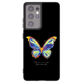 Picasee silikónový čierny obal pre Samsung Galaxy S21 Ultra 5G G998B - Diamanty Black