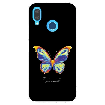 Picasee silikónový prehľadný obal pre Huawei P20 Lite - Diamanty Black
