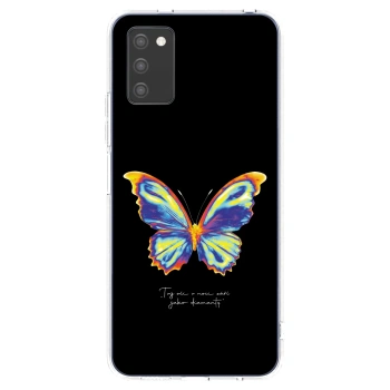 Picasee silikónový prehľadný obal pre Samsung Galaxy A02s A025G - Diamanty Black