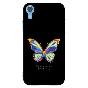 Picasee silikónový prehľadný obal pre Apple iPhone XR - Diamanty Black