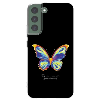 Picasee silikónový prehľadný obal pre Samsung Galaxy S22+ 5G - Diamanty Black