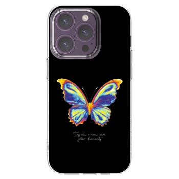 Picasee silikónový prehľadný obal pre Apple iPhone 14 Pro - Diamanty Black