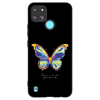 Picasee silikónový čierny obal pre Realme C21Y - Diamanty Black