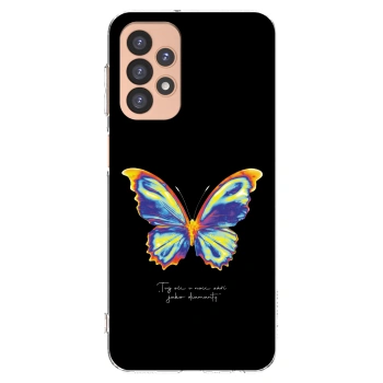 Picasee silikónový prehľadný obal pre Samsung Galaxy A23 A236B 5G - Diamanty Black