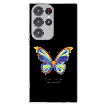 Picasee silikónový prehľadný obal pre Samsung Galaxy S23 Ultra 5G - Diamanty Black
