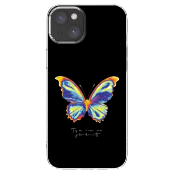 Picasee silikónový prehľadný obal pre Apple iPhone 15 Plus - Diamanty Black