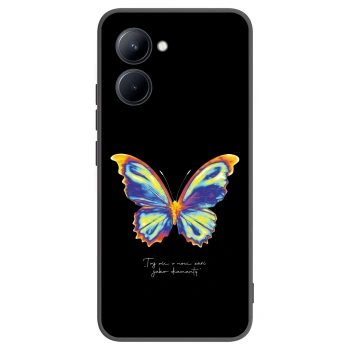 Picasee silikónový čierny obal pre Realme C33 (2023) - Diamanty Black