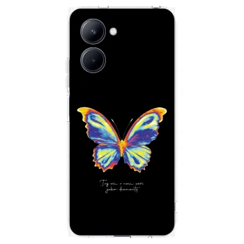 Picasee silikónový prehľadný obal pre Realme C33 (2023) - Diamanty Black