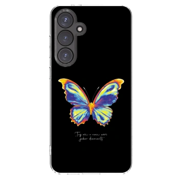 Picasee silikónový prehľadný obal pre Samsung Galaxy S24 FE S721B - Diamanty Black