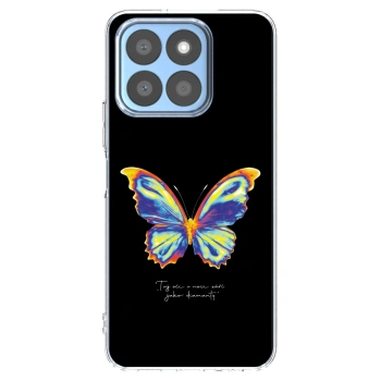 Picasee silikónový prehľadný obal pre Honor X8c - Diamanty Black